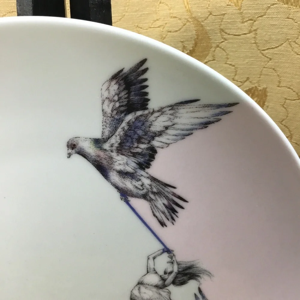 Set of 2 Ikea Side Plates Stunsig Girl Frédérique Vernillet Limited Edition 2017